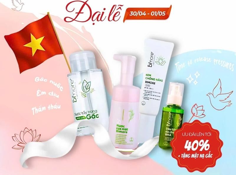 Chương trình ưu đãi 30/4 của Bimore Light Cosmetics
