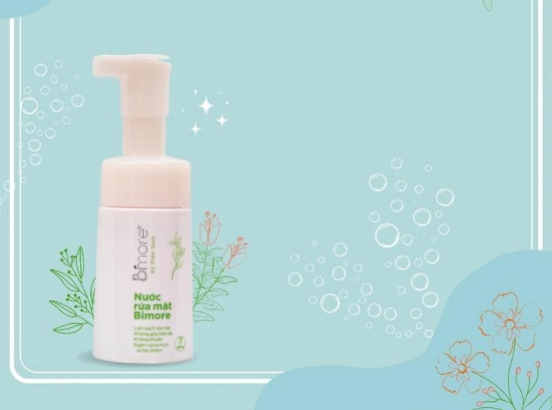 Nước rửa mặt tạo bọt Bimore: Sản phẩm làm sạch cho... người lười