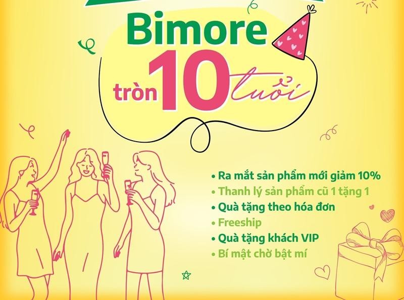 Big Sale tháng 7: Bimore tròn 10 tuổi